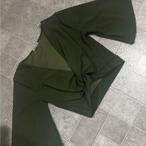 Charlotte Russe Olive Green Top with Twist Detail